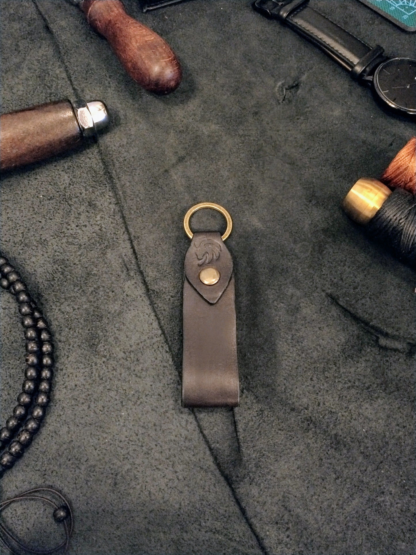 leather keychain