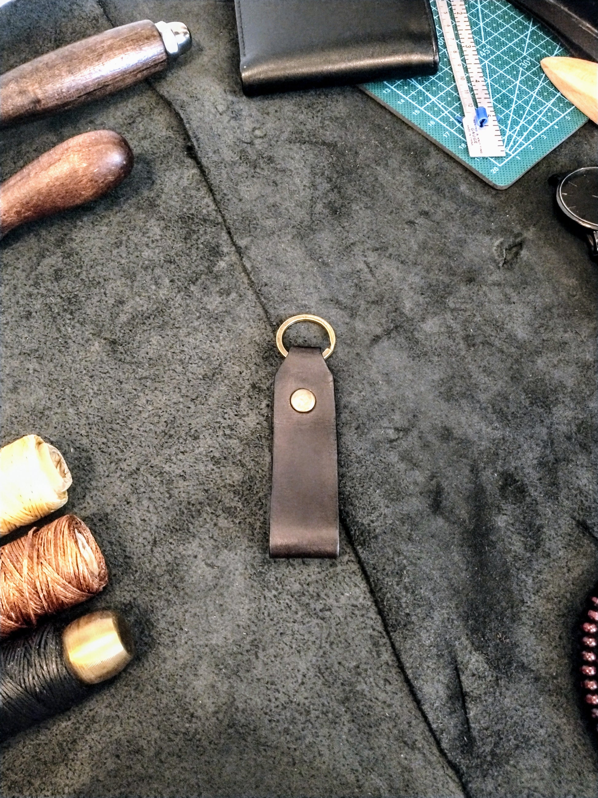 leather keychain