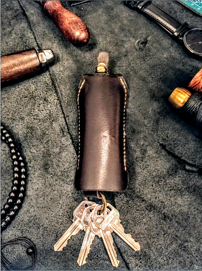 Leather key case holder