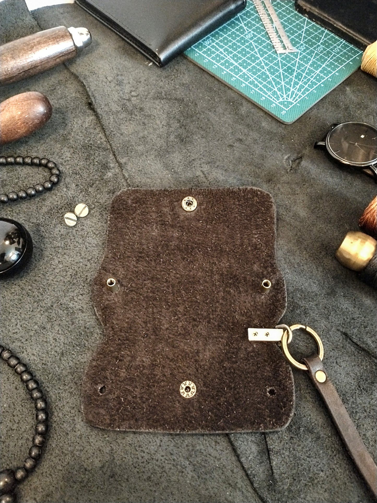 Leather key case