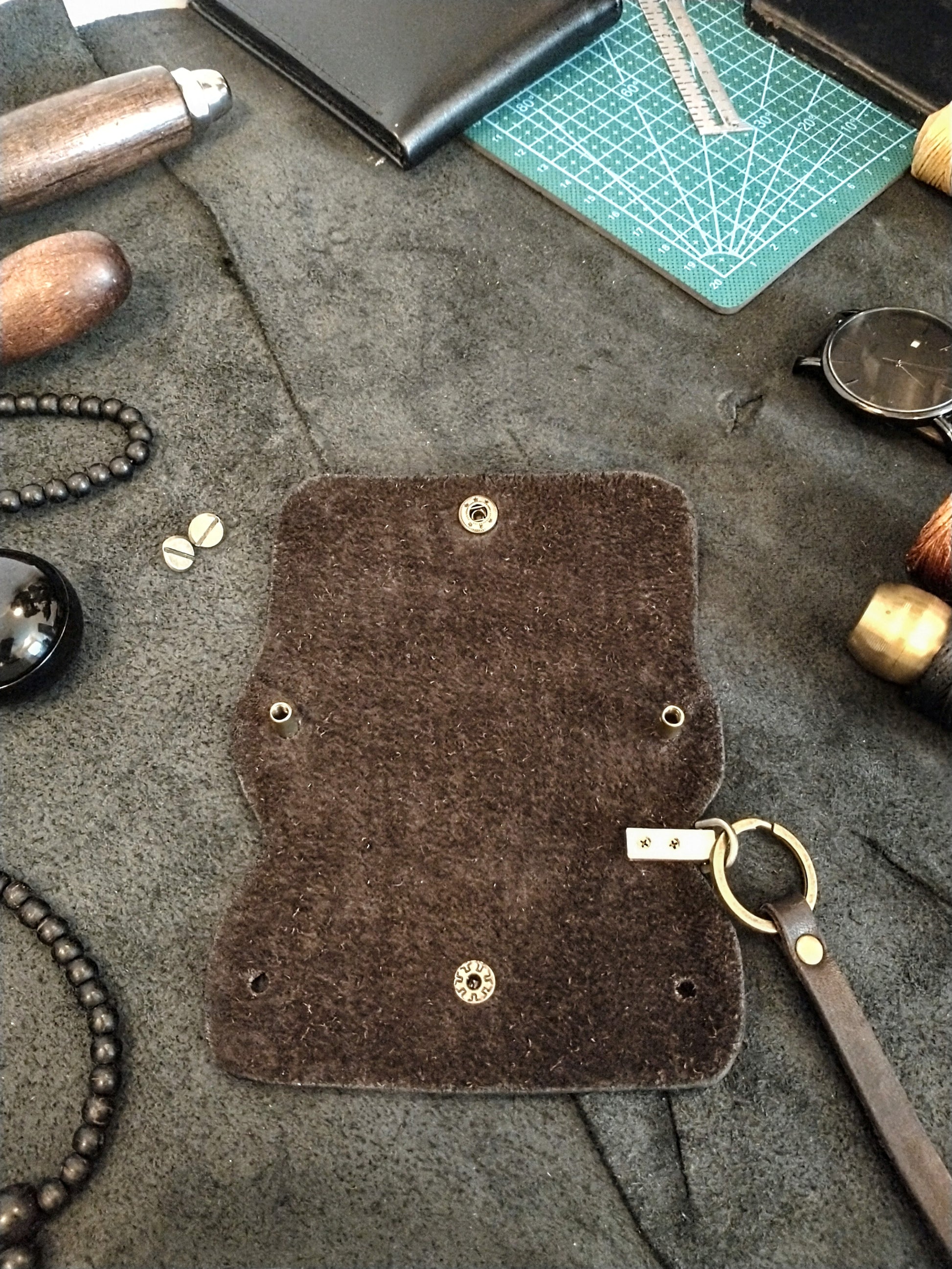 Leather key case