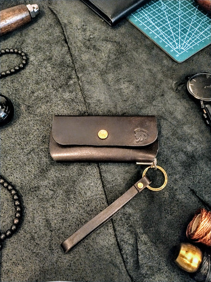 Leather key case holder